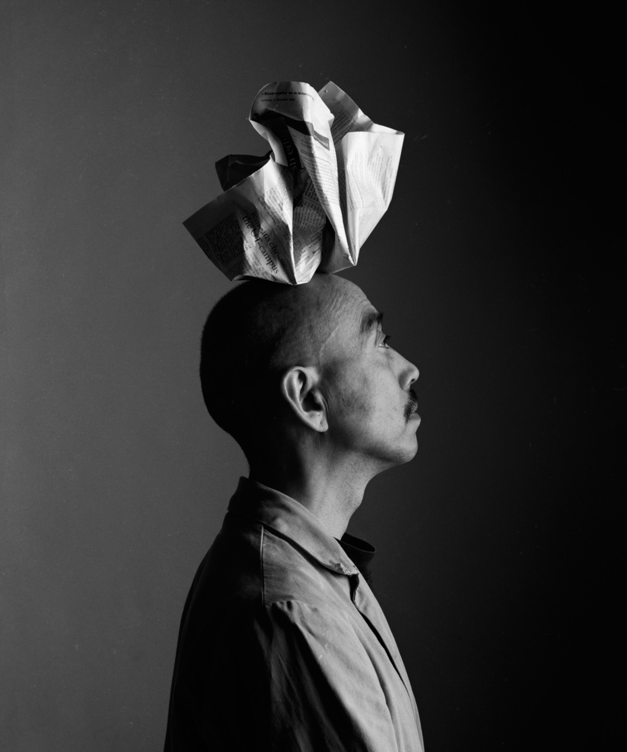 Reading news paper-2